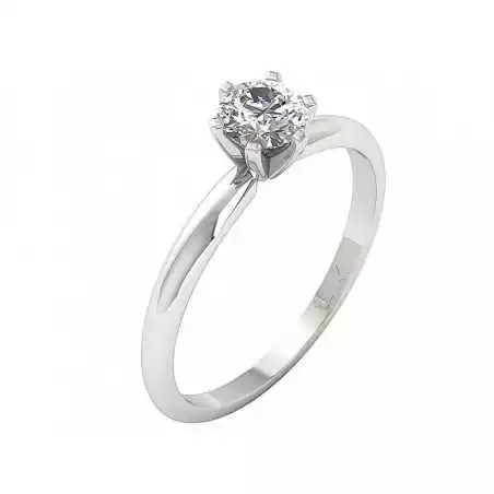 Zásnubní 14 kt zlatý prsten s briliantem 0.52 I1 M s certifikátem z ČGL