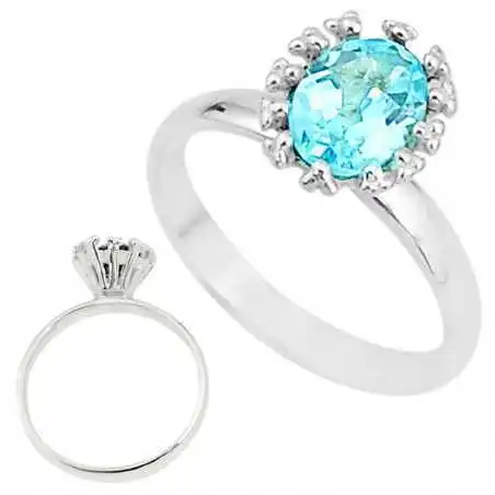 Stříbrný prsten s topazem