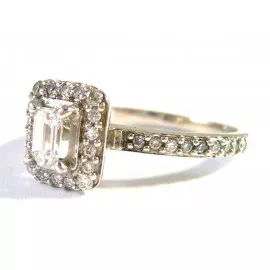 Starožitný 14 kt zlatý prsten s brilianty 0.57 kt