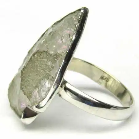 Stříbrný prsten s andělským aura křišťálem