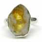 Stříbrný prsten s citrínem ve stalaktitu