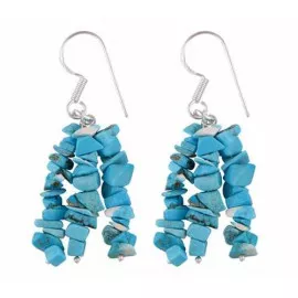 Stříbrné naušnice s tyrkysy