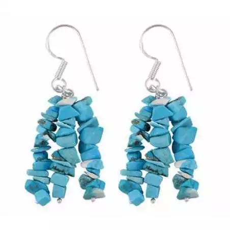 Stříbrné naušnice s tyrkysy