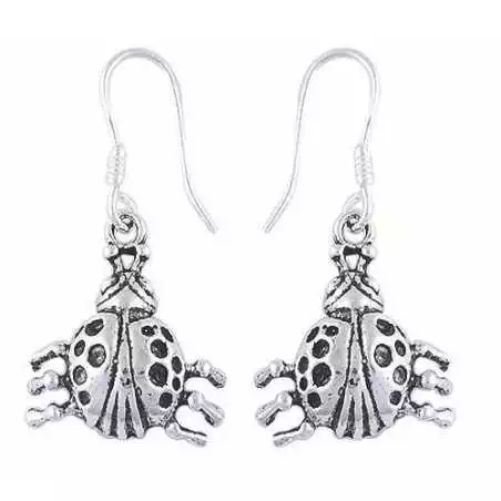 Stříbrné naušnice berušky