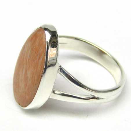 Stříbrný prsten s celestobarytem