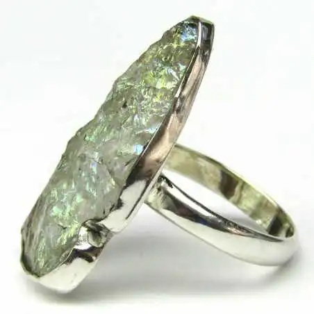 Stříbrný prsten s andělským aura křišťálem