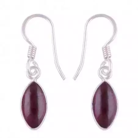 Stříbrné naušnice s granáty