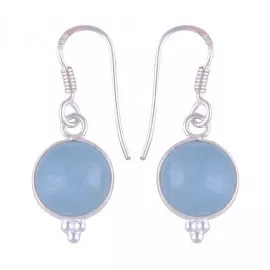 Stříbrné naušnice s akvamaríny