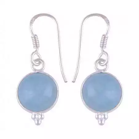 Stříbrné naušnice s akvamaríny
