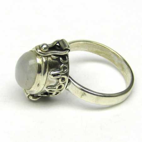 Stříbrný jedový prsten s měsíčním kamenem