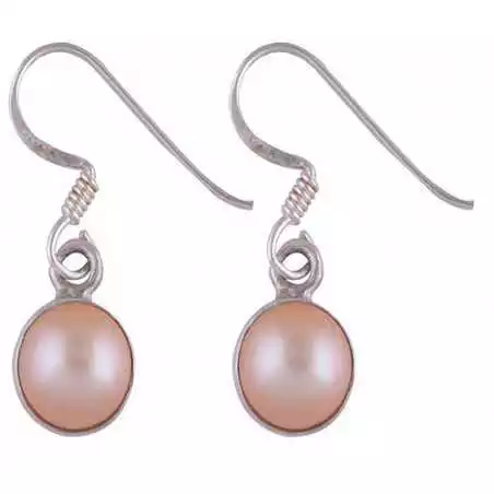 Stříbrné naušnice s perlou