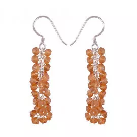 Stříbrné naušnice s citrínem