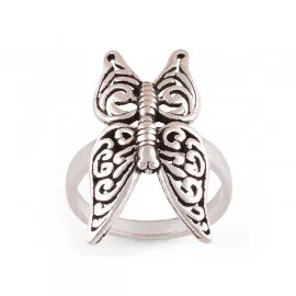 Stříbrný prsten motýl