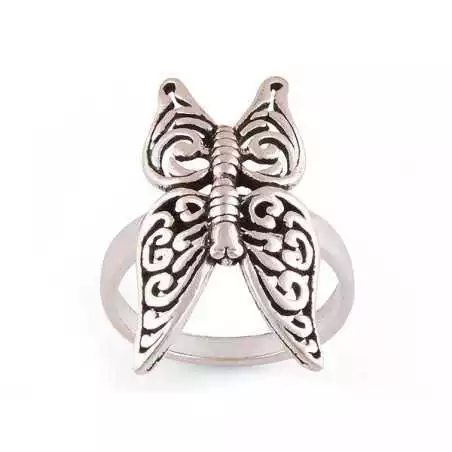 Stříbrný prsten motýl