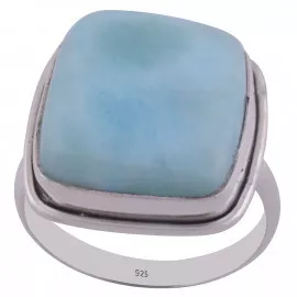 Stříbrný prsten s larimarem
