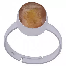 Stříbrný prsten se žlutým safírem