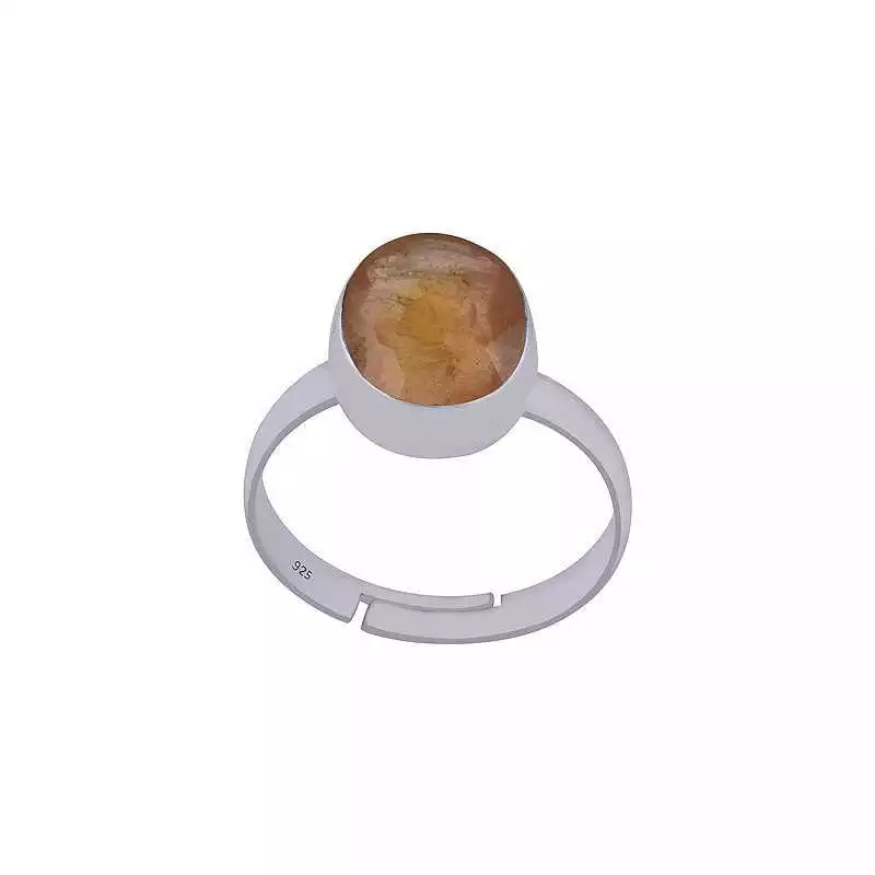 Stříbrný prsten se žlutým safírem