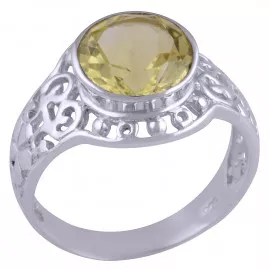 Stříbrný prsten s citrónovým topazem