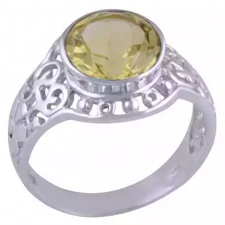 Stříbrný prsten s citrónovým topazem