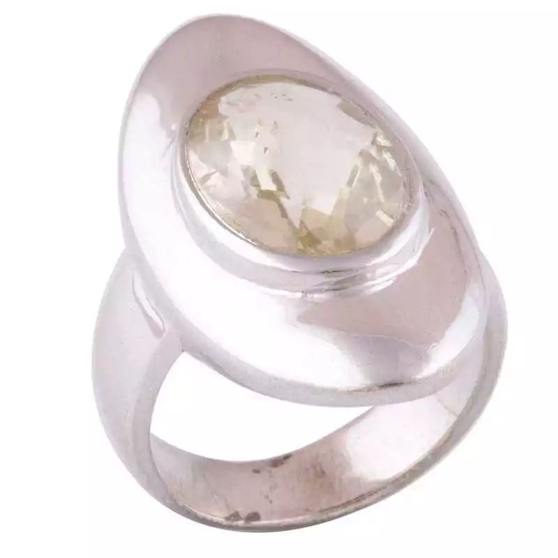 Stříbrný prsten s citrónovým topazem