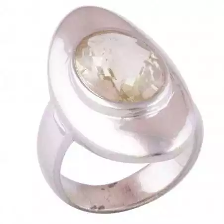 Stříbrný prsten s citrónovým topazem