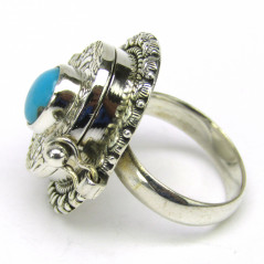 Stříbrný jedový prsten s chrysokolem