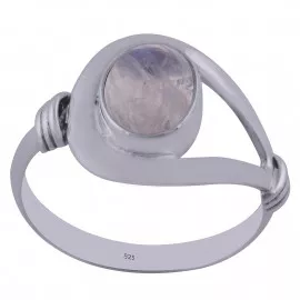 Stříbrný prsten s měsíčním kamenem
