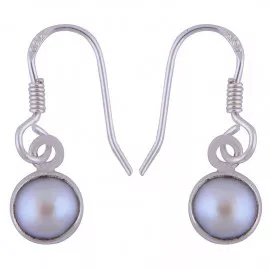 Stříbrné naušnice s perlou