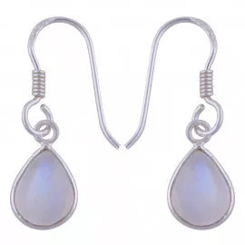 Stříbrné naušnice s měsíčním kamenem