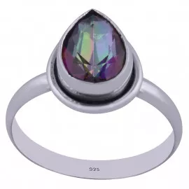 Stříbrný prsten s mystickým topazem