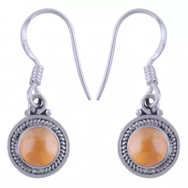 Stříbrné naušnice s citrínem