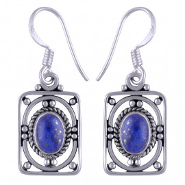 Stříbrné naušnice s lapis lazuli