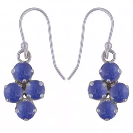 Stříbrné naušnice se safíry