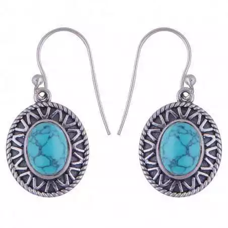 Stříbrné naušnice s tyrkysy