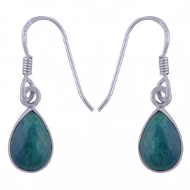 Stříbrné naušnice s chryzokolem