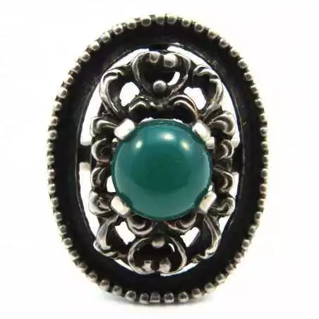 Stříbrný prsten s onyxem