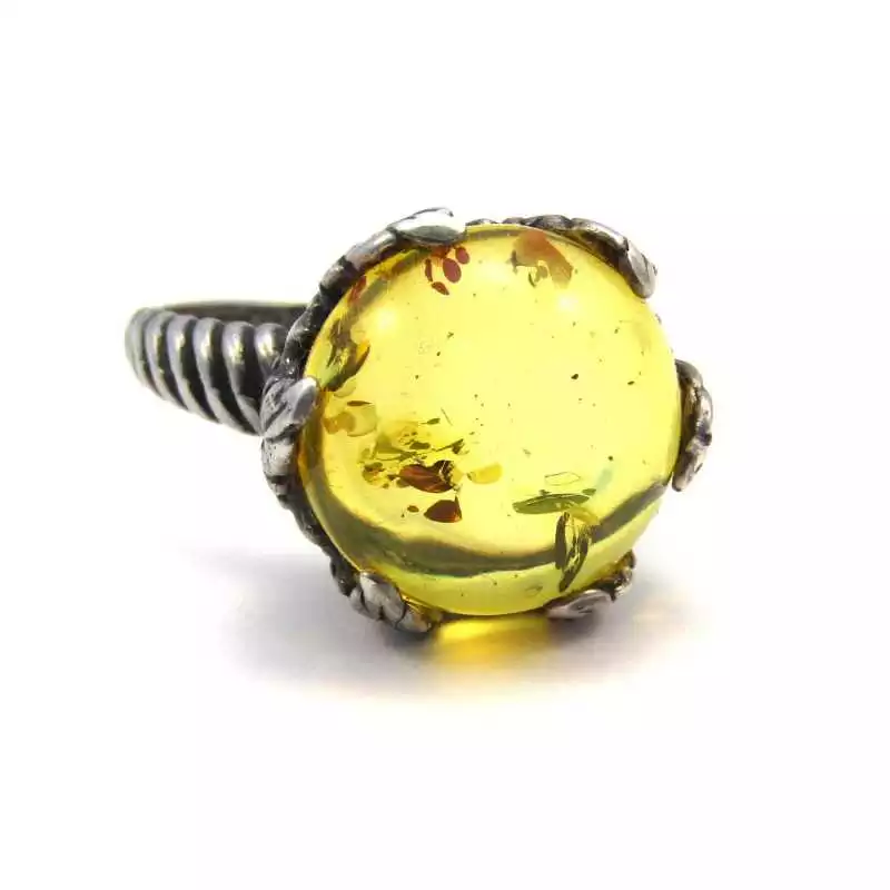 Stříbrný prsten s citrínem