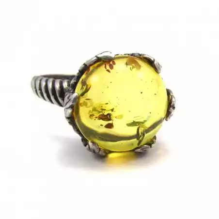 Stříbrný prsten s citrínem