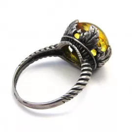 Stříbrný prsten s citrínem