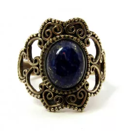 Stříbrný prsten s lapis lazuli