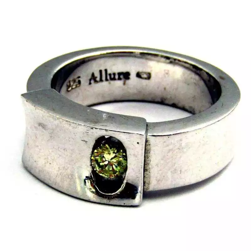 Stříbrný prsten s citrónovým topazem