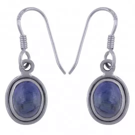 Stříbrné naušnice s tanzanitem