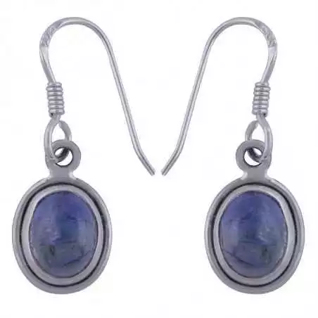 Stříbrné naušnice s tanzanitem