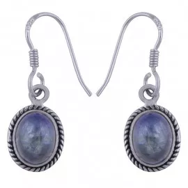 Stříbrné naušnice s tanzanitem