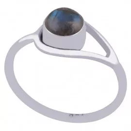 Stříbrný prsten s labradoritem