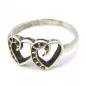 Stříbrný prsten srdce se zirkony