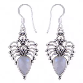 Stříbrné naušnice s měsíčními kameny