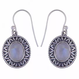 Stříbrné naušnice s měsíčními kameny