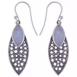 Stříbrné naušnice s měsíčními kameny