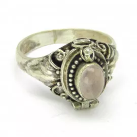 Stříbrný jedový prsten s měsíčním kamenem